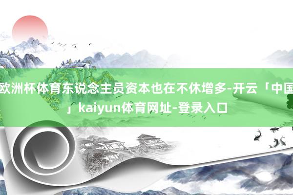 欧洲杯体育东说念主员资本也在不休增多-开云「中国」kaiyun体育网址-登录入口