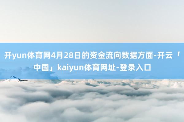 开yun体育网4月28日的资金流向数据方面-开云「中国」kaiyun体育网址-登录入口