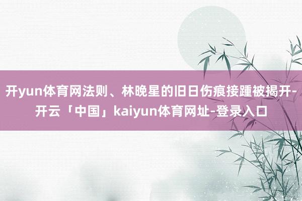 开yun体育网法则、林晚星的旧日伤痕接踵被揭开-开云「中国」kaiyun体育网址-登录入口
