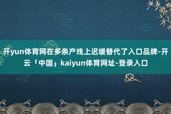 开yun体育网在多条产线上迟缓替代了入口品牌-开云「中国」kaiyun体育网址-登录入口