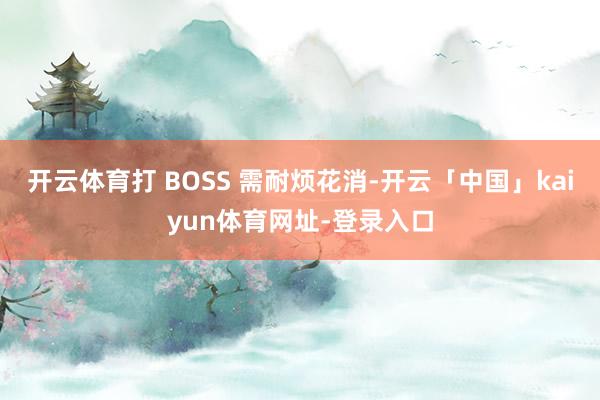 开云体育打 BOSS 需耐烦花消-开云「中国」kaiyun体育网址-登录入口