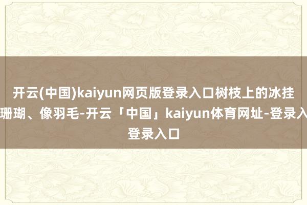 开云(中国)kaiyun网页版登录入口树枝上的冰挂像珊瑚、像羽毛-开云「中国」kaiyun体育网址-登录入口
