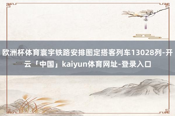 欧洲杯体育寰宇铁路安排图定搭客列车13028列-开云「中国」kaiyun体育网址-登录入口