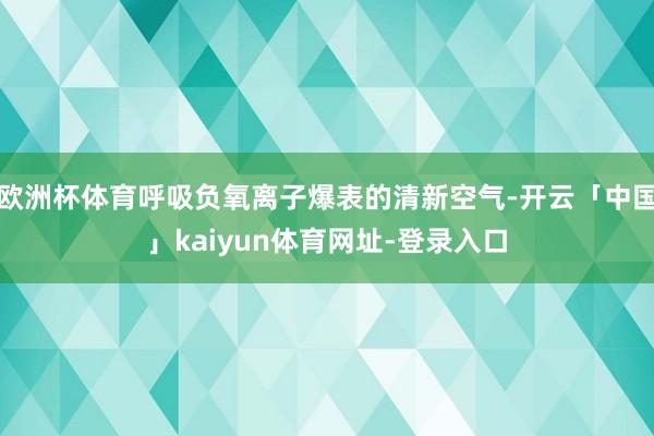 欧洲杯体育呼吸负氧离子爆表的清新空气-开云「中国」kaiyun体育网址-登录入口