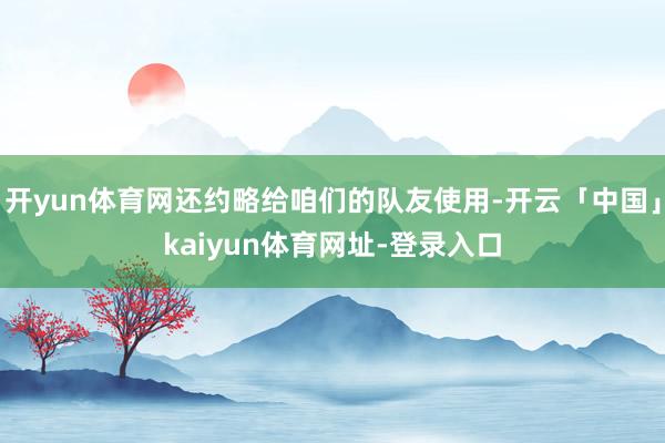开yun体育网还约略给咱们的队友使用-开云「中国」kaiyun体育网址-登录入口